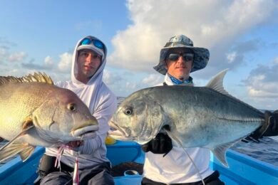 Mixed species Kenya fishing Lamu jobfish GT 2025