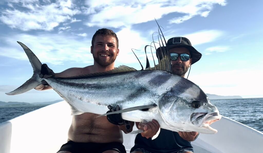 Panama fishing report July 2024 — roosterfish XL 30kg popping Tuna Coast Sparidae