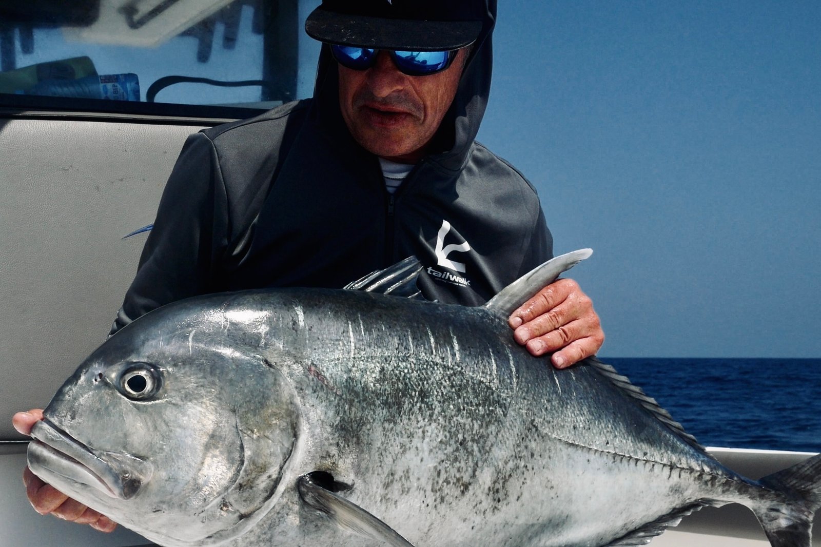 Two GT double catch Antoine Lamu Island Kenya jigging expedition November 2025