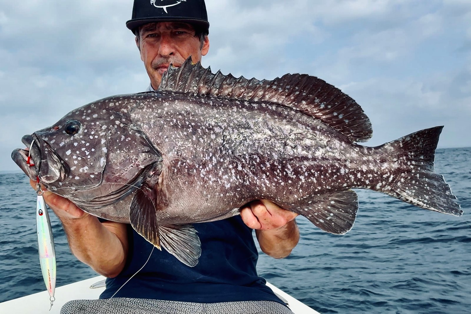 Spot grouper over 10kg jigging Lamu Island Kenya Antoine November 2025 Sparidae
