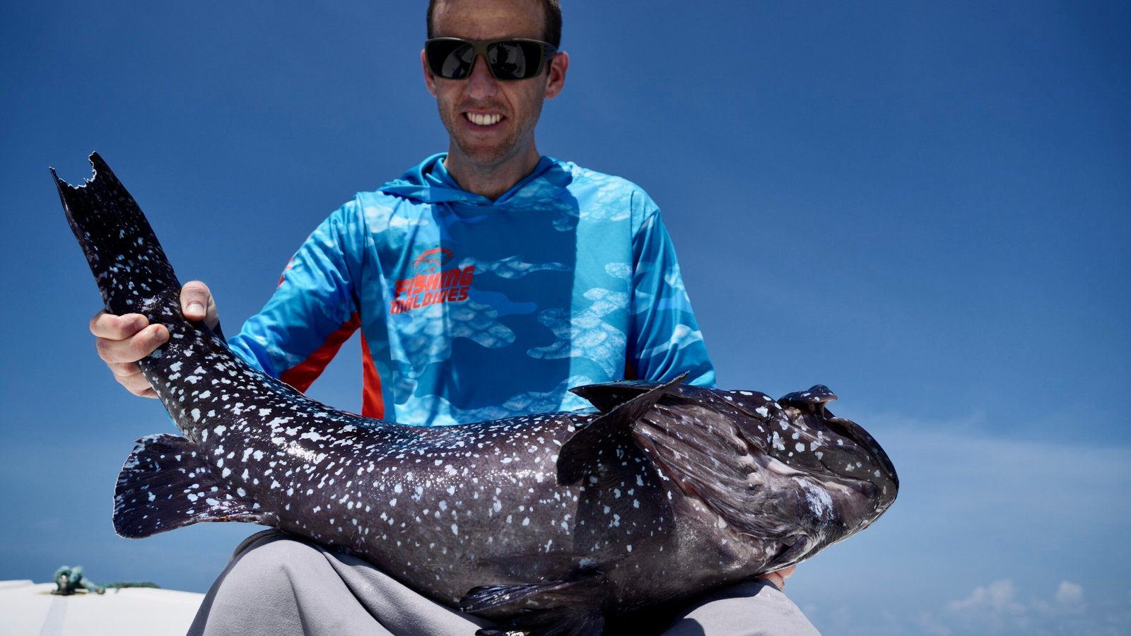 Spot grouper 15-20kg trophy Kenya Lamu Island last day March 2026 Sparidae