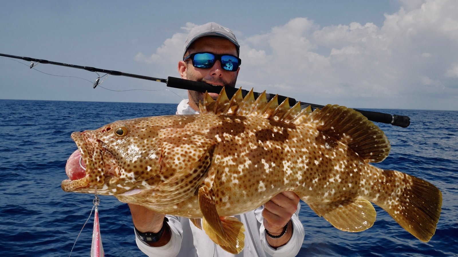 Grouper Pablo Lamu Island Kenya jigging offshore November 2025 Sparidae Group II