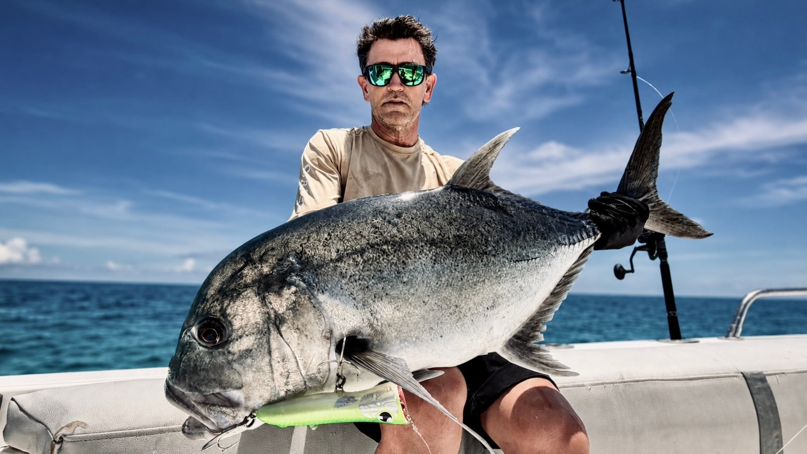 GT trophy catch sun Incredible Banks Andaman 50 GTs April 2026 Sparidae